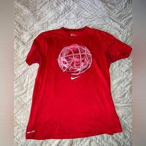 Red Nike Basketball Shirt